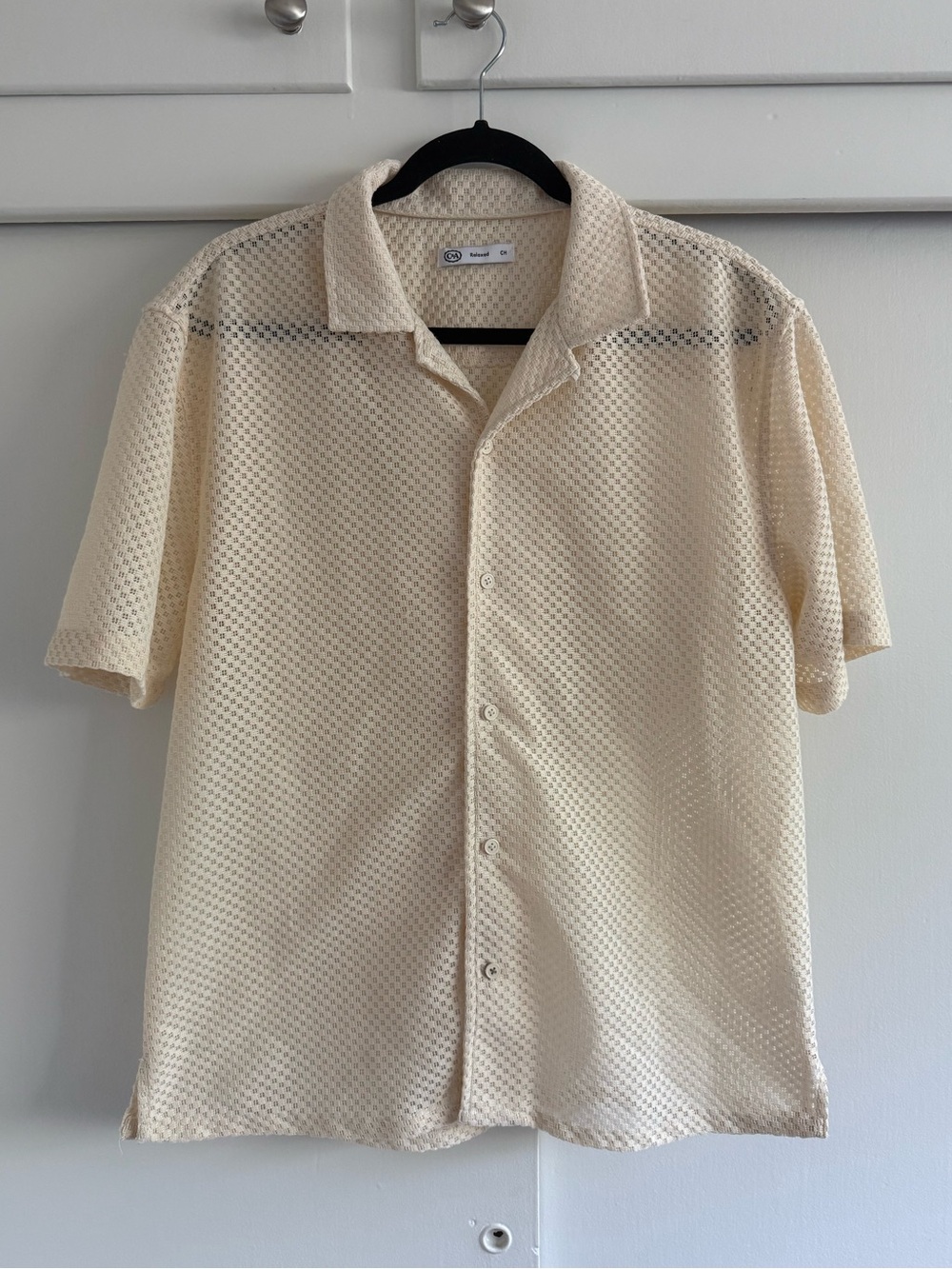 Men's Knit Button-Down Camp Shirt - Medium